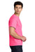 Gildan 5000 Mens Short Sleeve Crewneck T-Shirt Safety Pink Model Side
