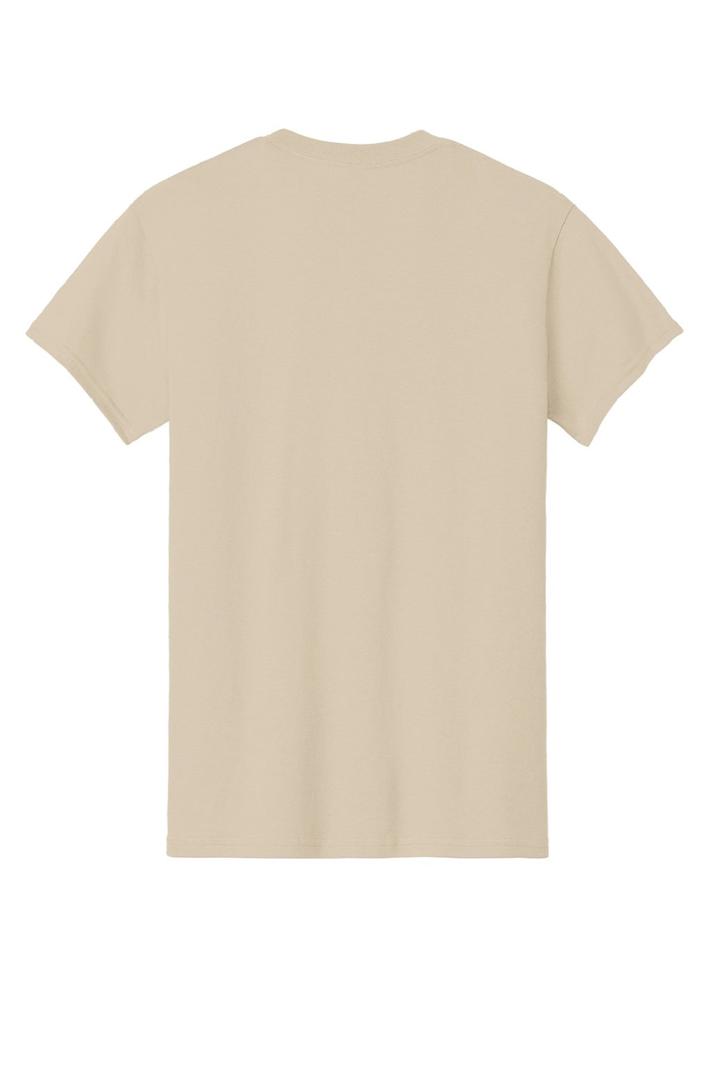 Gildan 5000 Mens Short Sleeve Crewneck T-Shirt Sand Flat Back