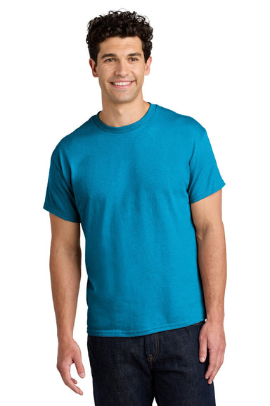 Gildan 5000 Mens Short Sleeve Crewneck T-Shirt Sapphire Blue Model Front