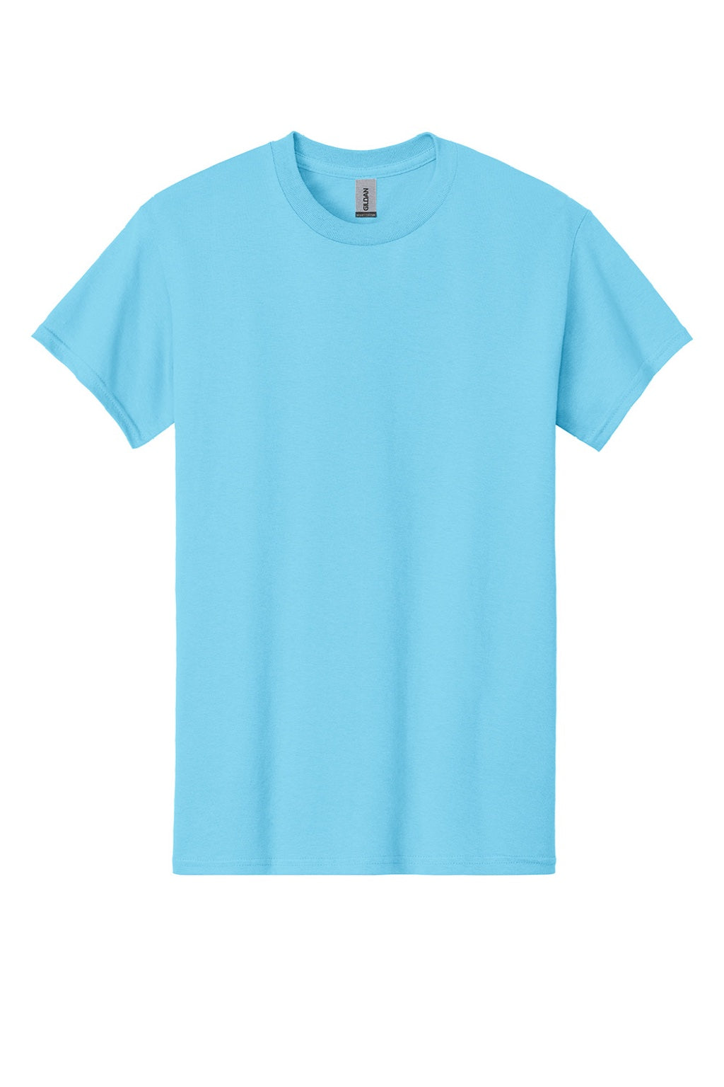 Gildan 5000 Mens Short Sleeve Crewneck T-Shirt Sky Blue Flat Front