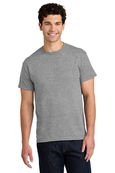 Gildan 5000 Mens Short Sleeve Crewneck T-Shirt Sport Grey Model Front