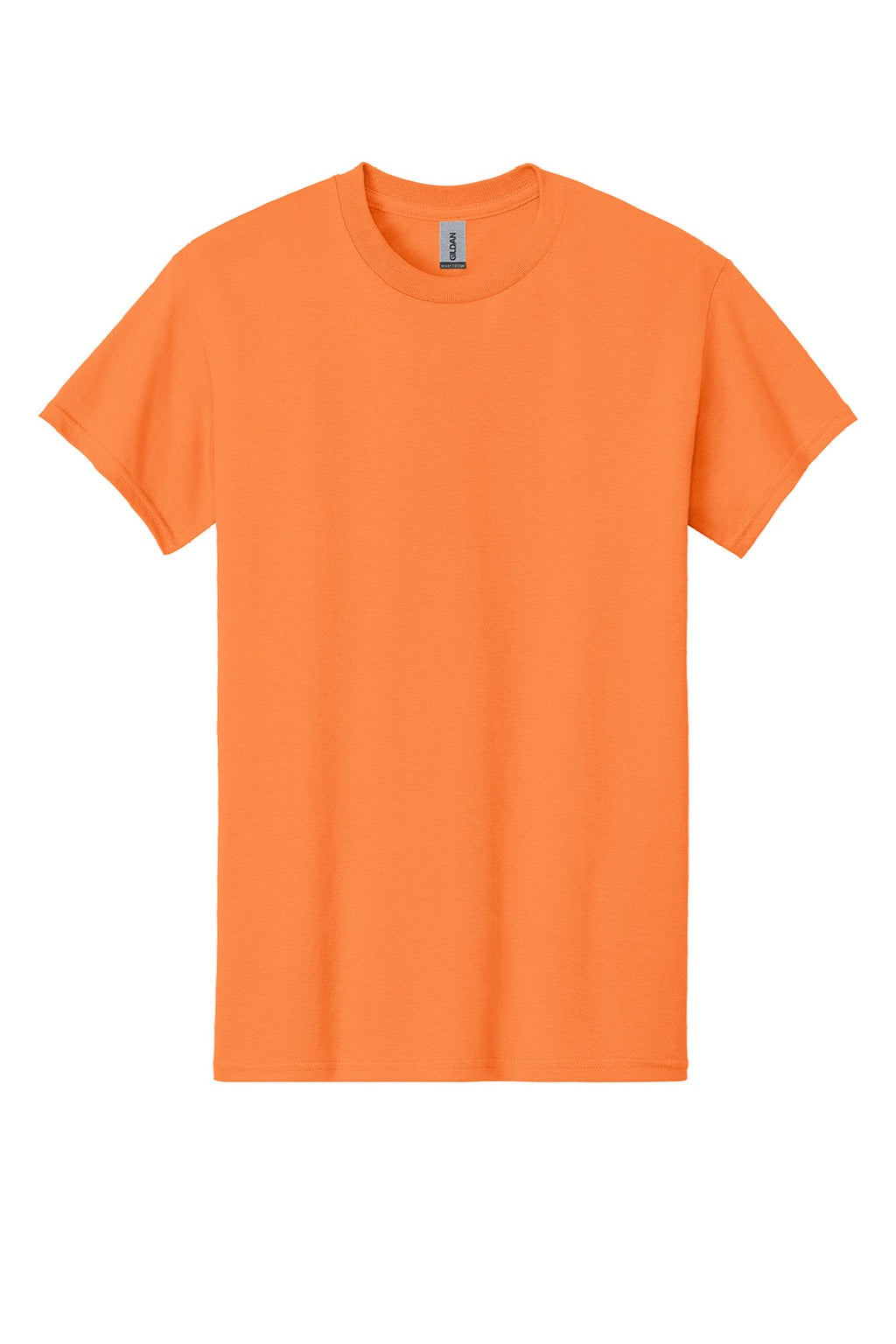 Gildan 5000 Mens Short Sleeve Crewneck T-Shirt Tangerine Orange Flat Front