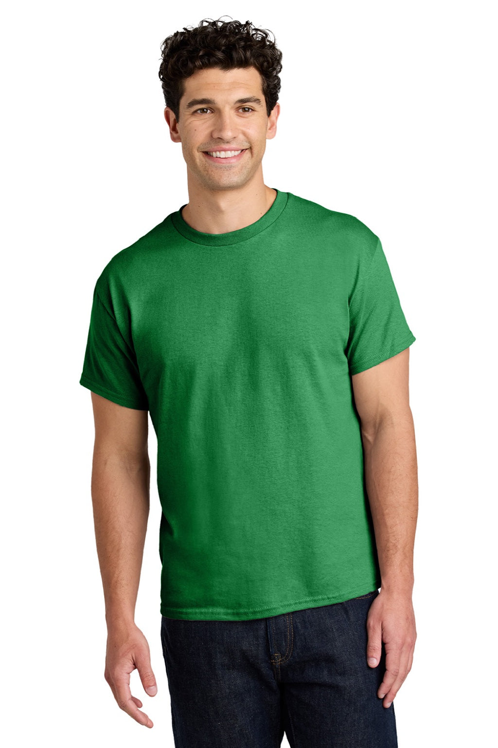 Gildan 5000 Mens Turf Green Short Sleeve Crewneck T-Shirt