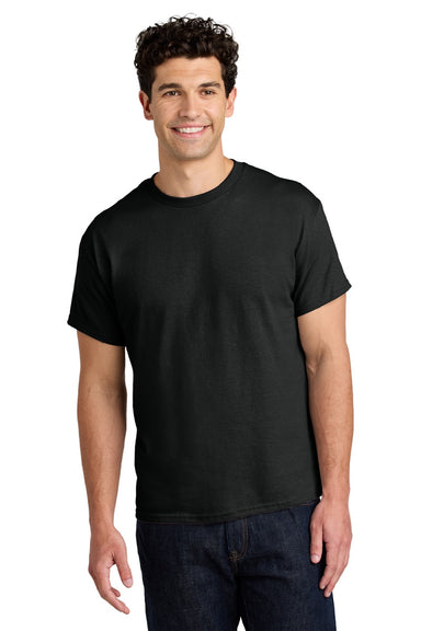 Gildan 5000 Mens Short Sleeve Crewneck T-Shirt Black Model Front