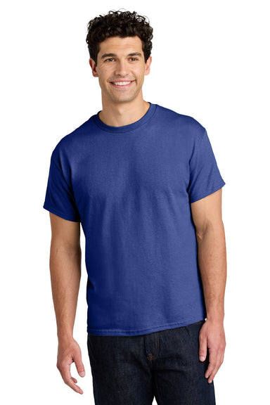 Gildan 5000 Mens Short Sleeve Crewneck T-Shirt Cobalt Blue Model Front