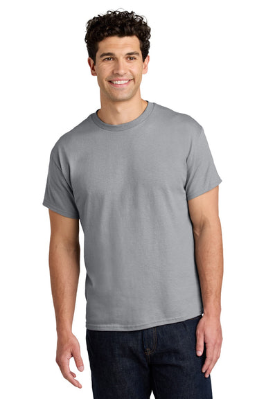 Gildan 5000 Mens Short Sleeve Crewneck T-Shirt Gravel Grey Model Front