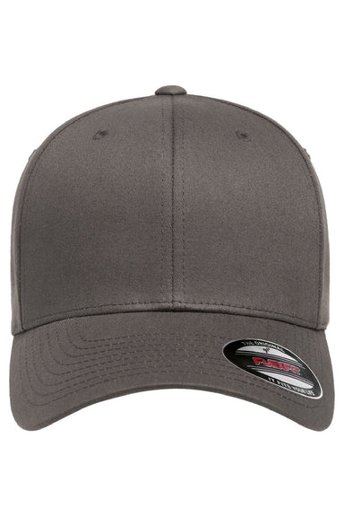 Flexfit Hats 5001 Mens Stretch Fit Hat Dark Grey Flat Front