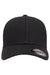 Flexfit Hats 5001 Mens Stretch Fit Hat Black Flat Front