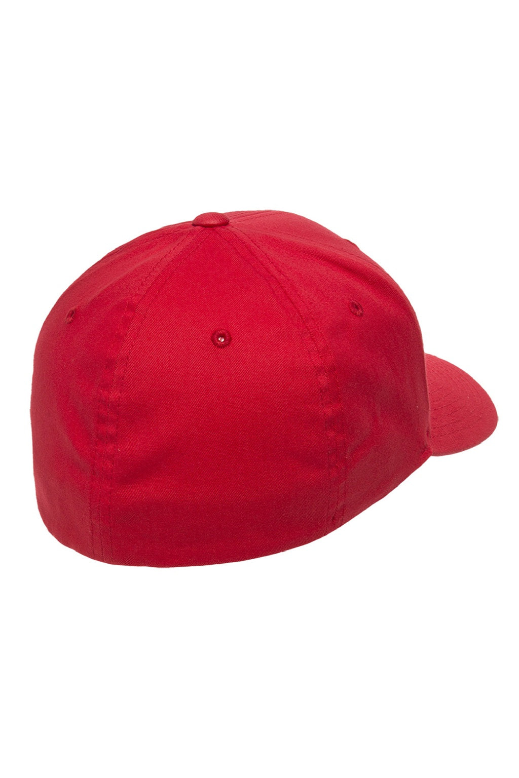 Flexfit Hats 5001 Mens Stretch Fit Hat Red Flat Back