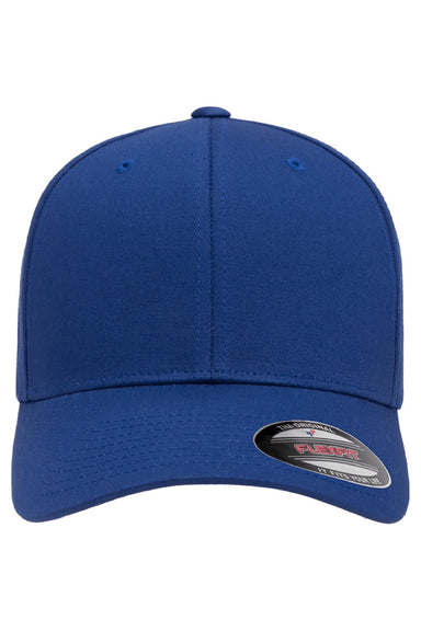 Flexfit Hats 5001 Mens Stretch Fit Hat Royal Blue Flat Front