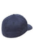 Flexfit Hats 5001 Mens Stretch Fit Hat Navy Blue Flat Back