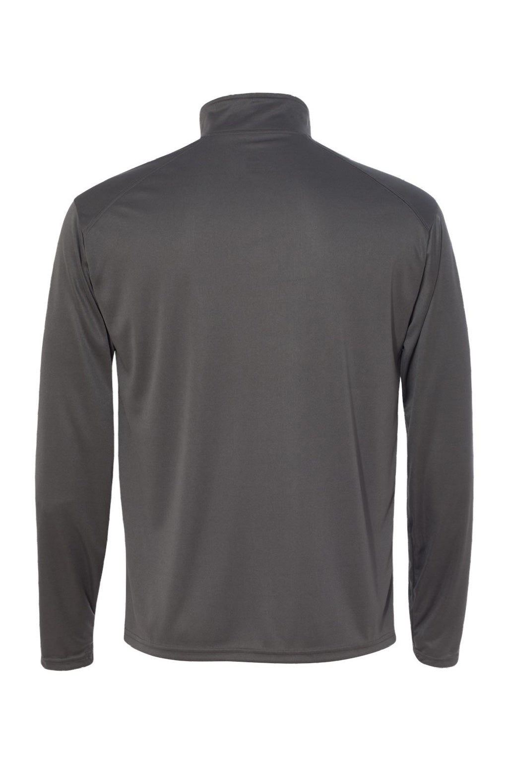 Badger 4102 Mens B-Core Moisture Wicking 1/4 Zip Sweatshirt Graphite Grey/Black Flat Back