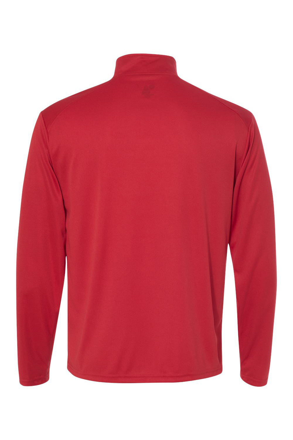 Badger 4102 Mens B-Core Moisture Wicking 1/4 Zip Pullover Red/Graphite Grey Flat Back