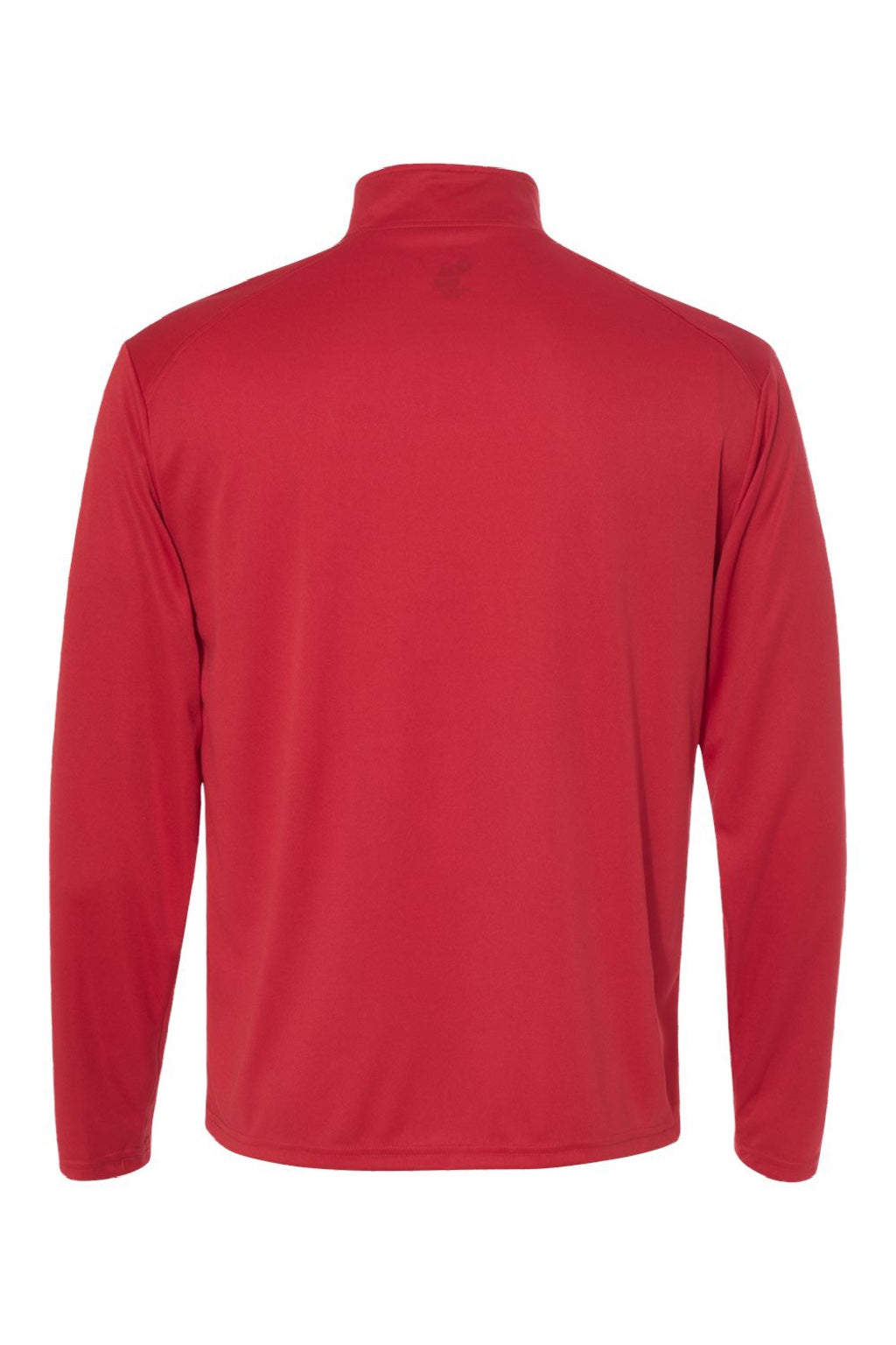 Badger 4102 Mens B-Core Moisture Wicking 1/4 Zip Sweatshirt Red/Graphite Grey Flat Back