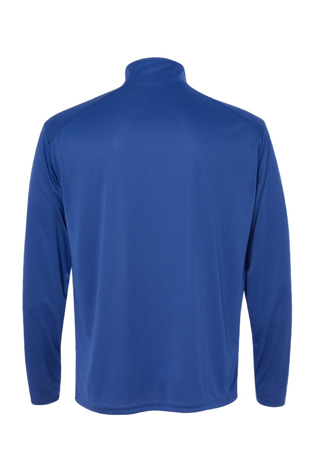 Badger 4102 Mens B-Core Moisture Wicking 1/4 Zip Sweatshirt Royal Blue/Graphite Grey Flat Back