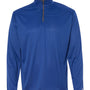 Badger Mens B-Core Moisture Wicking 1/4 Zip Sweatshirt - Royal Blue/Graphite Grey - NEW