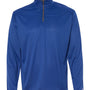 Badger Mens B-Core Moisture Wicking 1/4 Zip Sweatshirt - Royal Blue/Graphite Grey