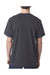 Bayside 5010 Mens USA Made Short Sleeve Crewneck T-Shirt Heather Charcoal Grey Model Back