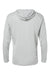 Badger 4105 Mens B-Core Moisture Wicking Long Sleeve Hooded T-Shirt Hoodie Silver Grey Flat Back