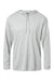 Badger 4105 Mens B-Core Moisture Wicking Long Sleeve Hooded T-Shirt Hoodie Silver Grey Flat Front