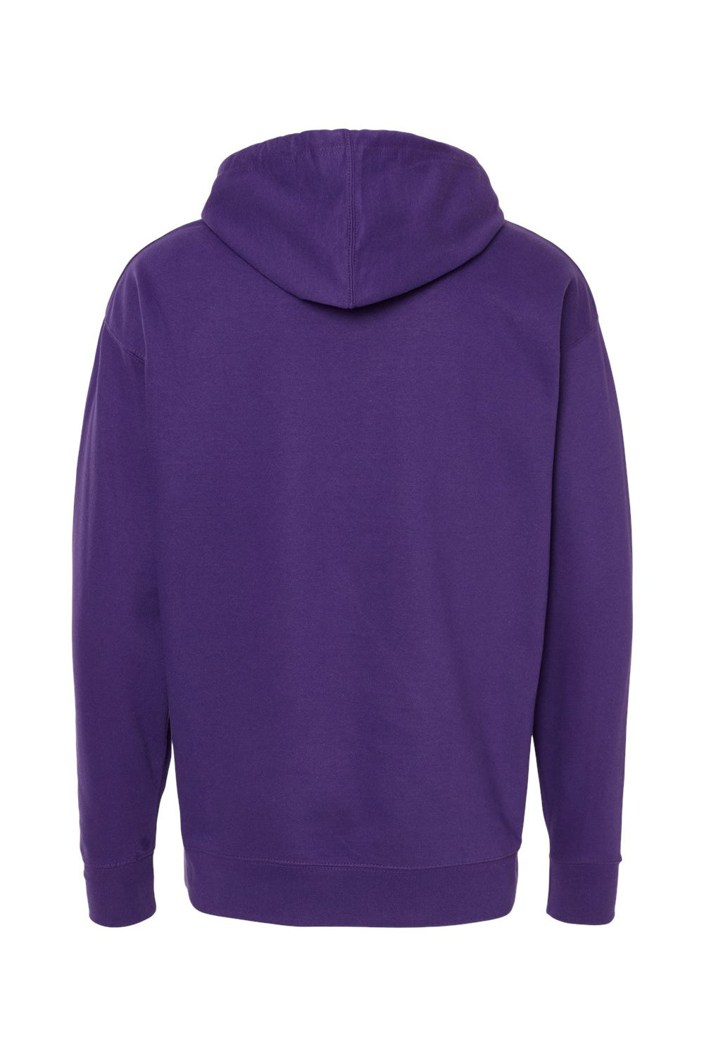 Independent Trading Company SS4500 Mens Hooded Sweatshirt Hoodie w/ Pouch Pocket Purple Flat Back