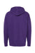 Independent Trading Company SS4500 Mens Hooded Sweatshirt Hoodie w/ Pouch Pocket Purple Flat Back