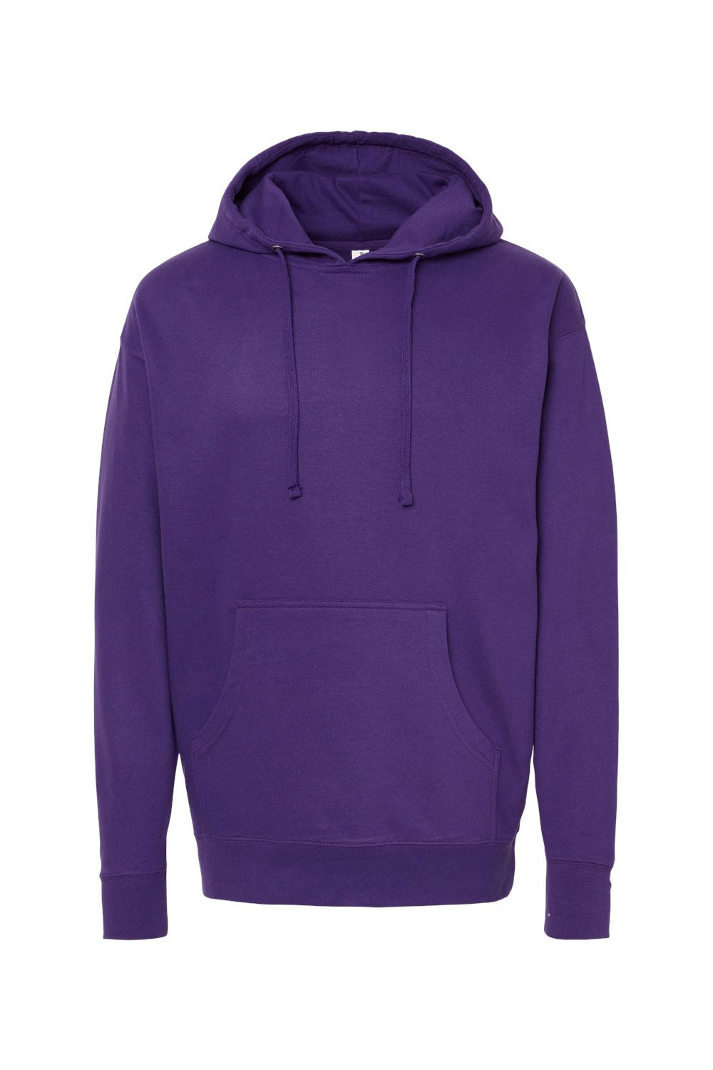 Independent Trading Company SS4500 Mens Hooded Sweatshirt Hoodie w/ Pouch Pocket Purple Flat Front