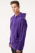 Independent Trading Company SS4500 Mens Hooded Sweatshirt Hoodie w/ Pouch Pocket Purple Model Side