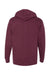 Independent Trading Company SS4500 Mens Hooded Sweatshirt Hoodie w/ Pouch Pocket Maroon Flat Back