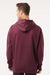 Independent Trading Company SS4500 Mens Hooded Sweatshirt Hoodie w/ Pouch Pocket Maroon Model Back