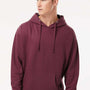 Independent Trading Company Mens Hooded Sweatshirt Hoodie w/ Pouch Pocket - Maroon