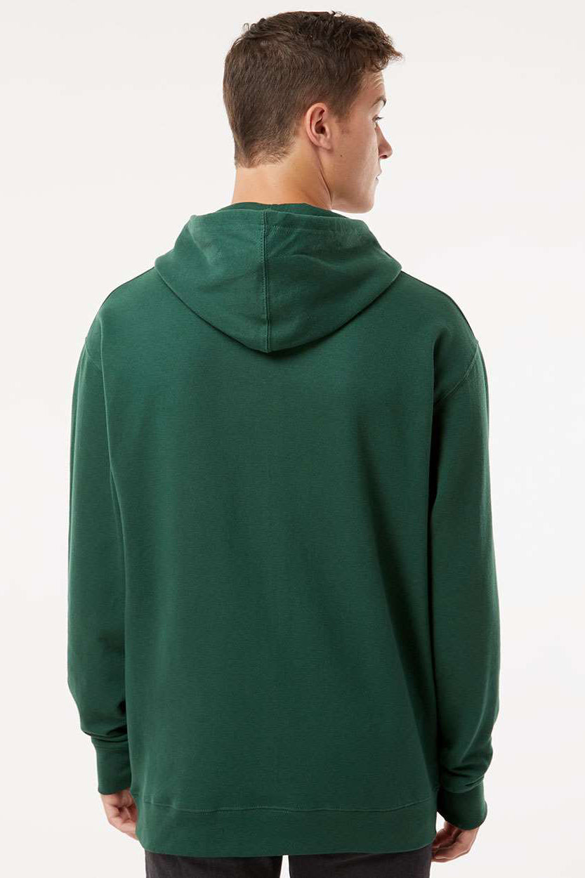 Independent Trading Company SS4500 Mens Hooded Sweatshirt Hoodie w/ Pouch Pocket Forest Green Model Back