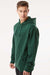 Independent Trading Company SS4500 Mens Hooded Sweatshirt Hoodie w/ Pouch Pocket Forest Green Model Side
