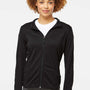 Independent Trading Company Womens Poly Tech Full Zip Track Jacket - Black
