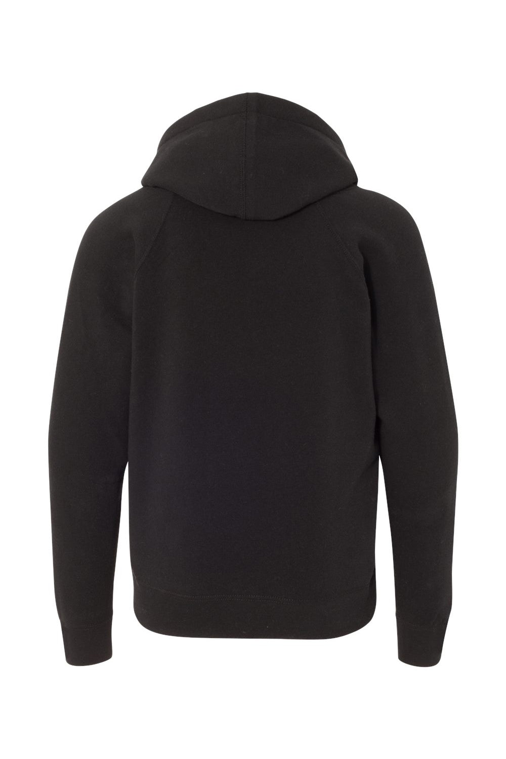 Independent Trading Co. PRM15YSB Youth Special Blend Raglan Hooded Sweatshirt Hoodie Black Flat Back