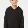 Independent Trading Company Youth Special Blend Raglan Hooded Sweatshirt Hoodie w/ Pouch Pocket - Black