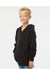 Independent Trading Co. PRM15YSB Youth Special Blend Raglan Hooded Sweatshirt Hoodie Black Model Side