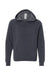 Independent Trading Company PRM15YSB Youth Special Blend Raglan Hooded Sweatshirt Hoodie w/ Pouch Pocket Midnight Navy Blue Flat Front