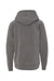 Independent Trading Company PRM15YSB Youth Special Blend Raglan Hooded Sweatshirt Hoodie w/ Pouch Pocket Nickel Grey Flat Back