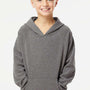 Independent Trading Company Youth Special Blend Raglan Hooded Sweatshirt Hoodie w/ Pouch Pocket - Nickel Grey