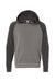 Independent Trading Co. PRM15YSB Youth Special Blend Raglan Hooded Sweatshirt Hoodie Nickel Grey/Carbon Grey Flat Front