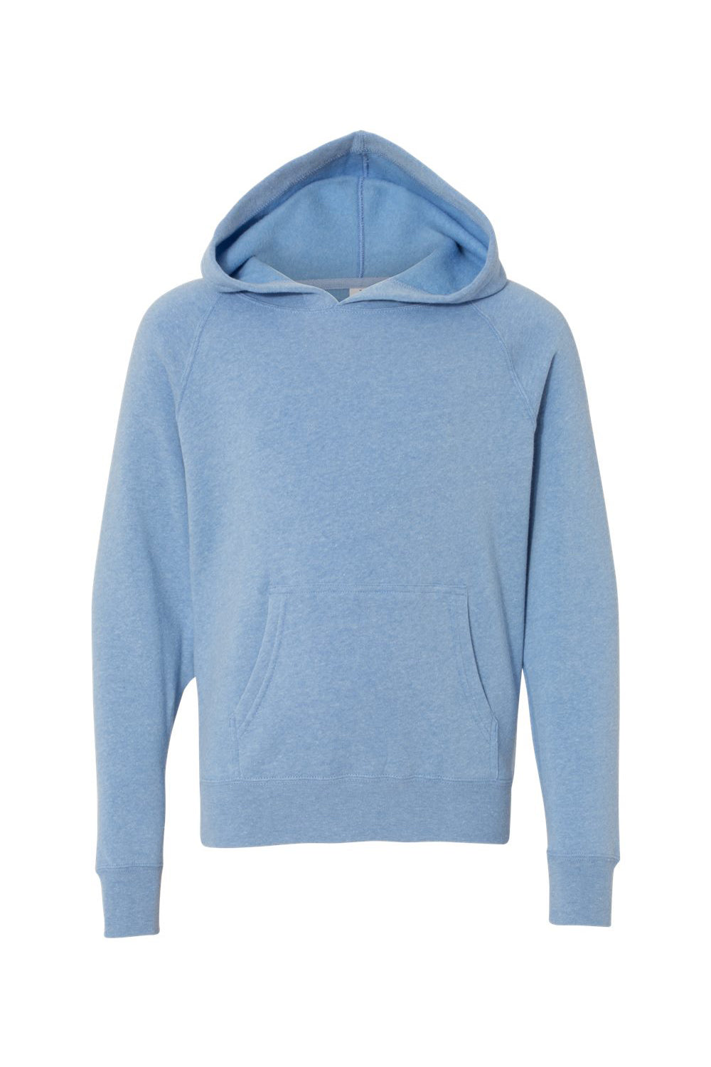 Independent Trading Co. PRM15YSB Youth Special Blend Raglan Hooded Sweatshirt Hoodie Pacific Blue Flat Front