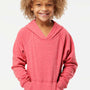 Independent Trading Company Youth Special Blend Raglan Hooded Sweatshirt Hoodie w/ Pouch Pocket - Pomegranate