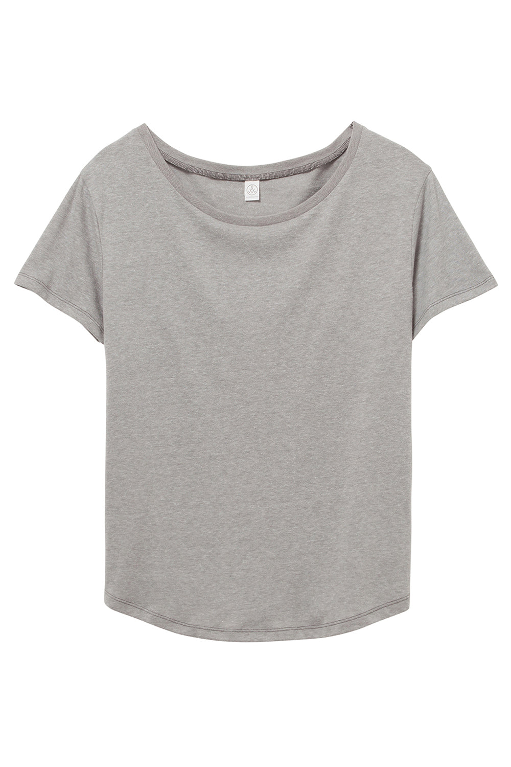 Alternative AA5064/5064BP Womens Backstage Vintage Short Sleeve Crewneck T-Shirt Smoke Grey Flat Front