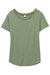 Alternative AA5064/5064BP Womens Backstage Vintage Short Sleeve Crewneck T-Shirt Vintage Pine Green Flat Front