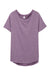 Alternative AA5064/5064BP Womens Backstage Vintage Short Sleeve Crewneck T-Shirt Vintage Iris Purple Flat Front