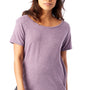 Alternative Womens Backstage Vintage Short Sleeve Crewneck T-Shirt - Vintage Iris Purple