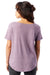 Alternative AA5064/5064BP Womens Backstage Vintage Short Sleeve Crewneck T-Shirt Vintage Iris Purple Model Back
