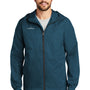 Eddie Bauer Mens Packable Wind Resistant Full Zip Hooded Jacket - Adriatic Blue