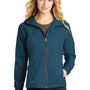 Eddie Bauer Womens Packable Wind Resistant Full Zip Hooded Jacket - Adriatic Blue